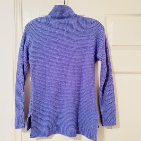 Bartolini Made In Italy Wool Cashmere Turtleneck Sweater Lavender Purple Size S - Picture 6 of 7